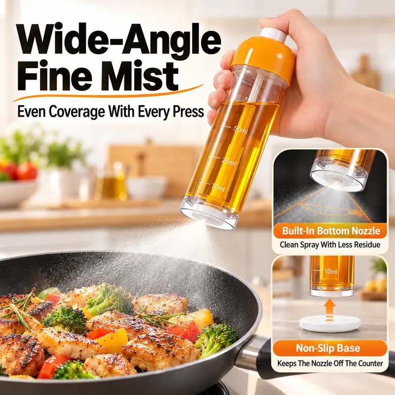 Refillable Olive Oil Sprayer Bottle – Fine Mist Oil Mister for Air Fryer & BBQ