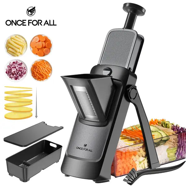 Adjustable Vegetable Slicer with Food Container – Safe Kitchen Mandoline