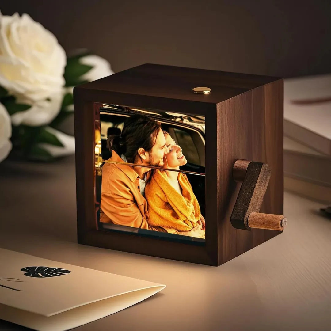 Hand-Crank Photo Display Box