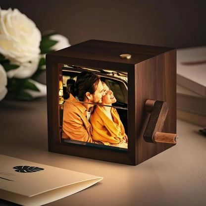 Hand-Crank Photo Display Box