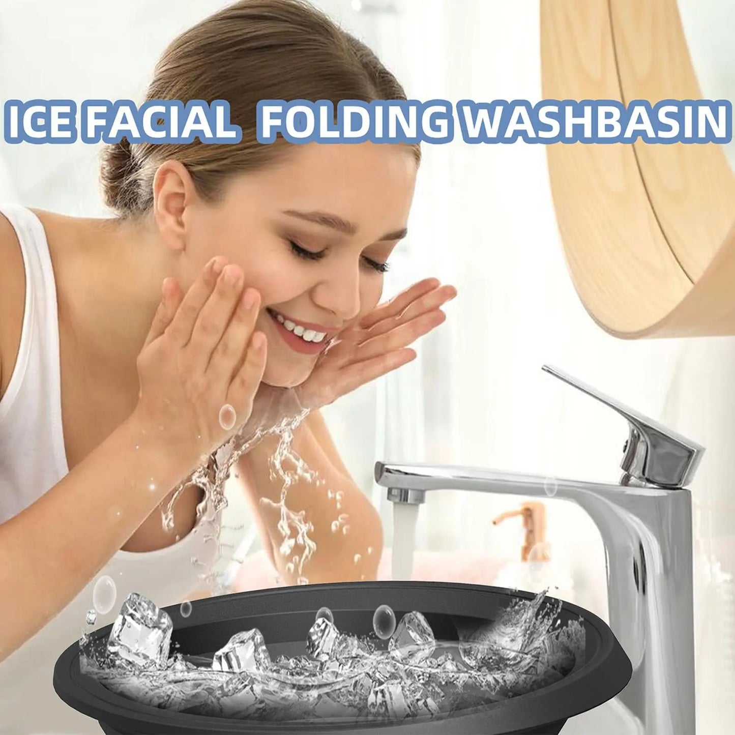 Ice Facial Bowl™ – Collapsible Silicone Ice Bath for Depuffing, Skin Tightening & Glowing Skin