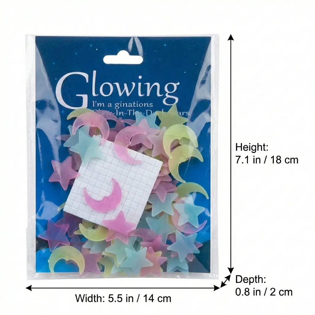 100-300pcs Glow in the Dark Stars - Luminous Ceiling & Wall Stickers for Kids Room