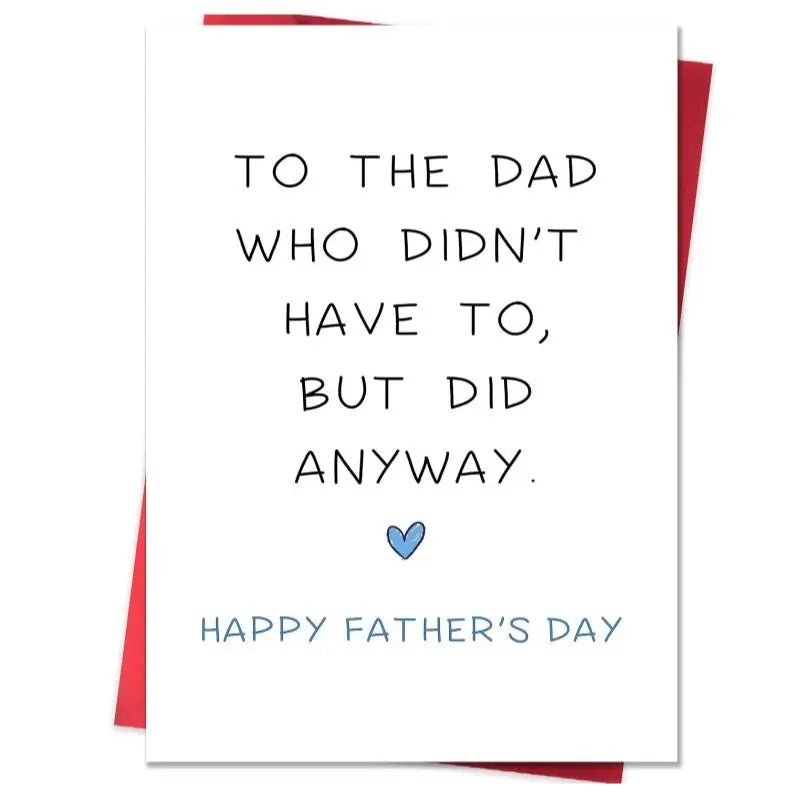Step Dad & Bonus Dad Emotional Father’s Day Appreciation Card with Envelope