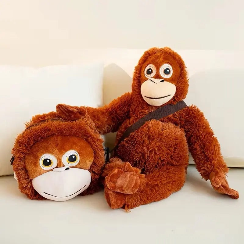 Iconic Long-Armed Gorilla Stuffed Animal - Squeezable Hanging Monkey Plush Gift