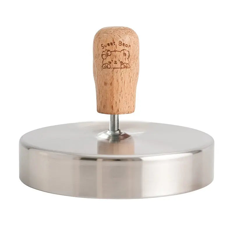 Stainless Steel Burger Press – Non-Stick Patty Maker Mold & Metal Smasher Tool