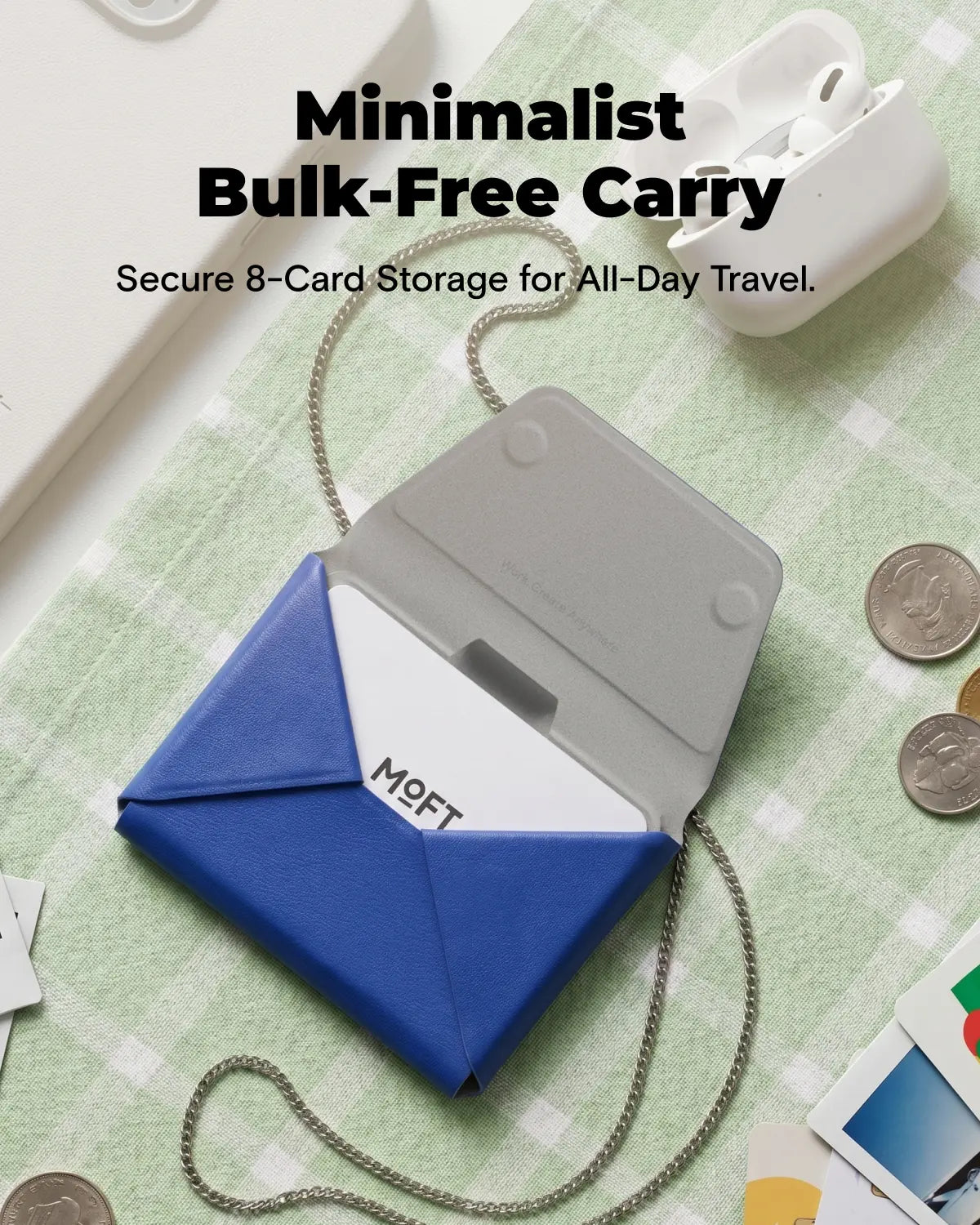 MagSafe Wallet Stand – Slim Magnetic Card Holder with Kickstand, RFID Blocking Wallet for iPhone & Android