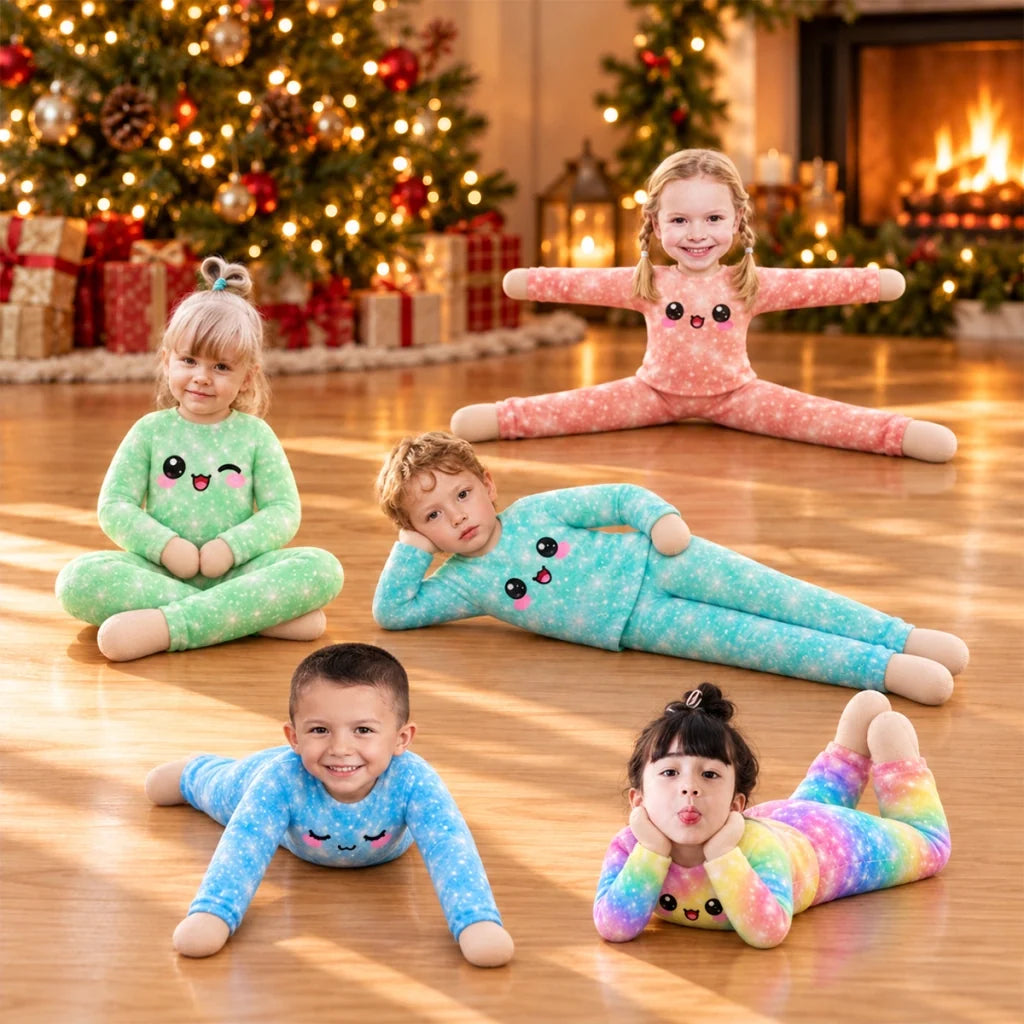 Personalized Photo Squishy Plush Doll, Waving Pose in a Cozy Christmas Room, Unique Gift for Kids and Family - 7