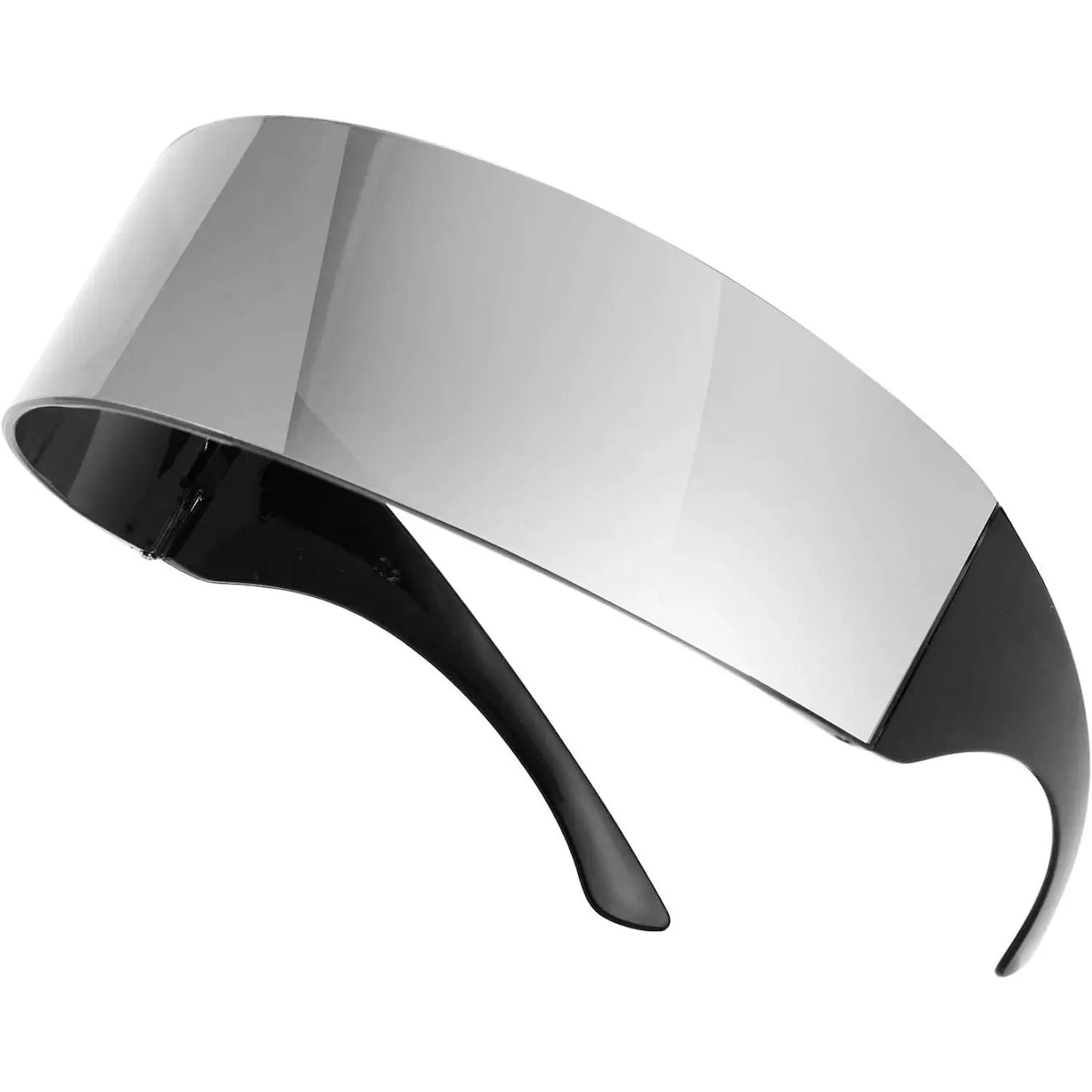 Futuristic Mirrored Cyclops Visor Sunglasses – Unisex Cyberpunk Shades