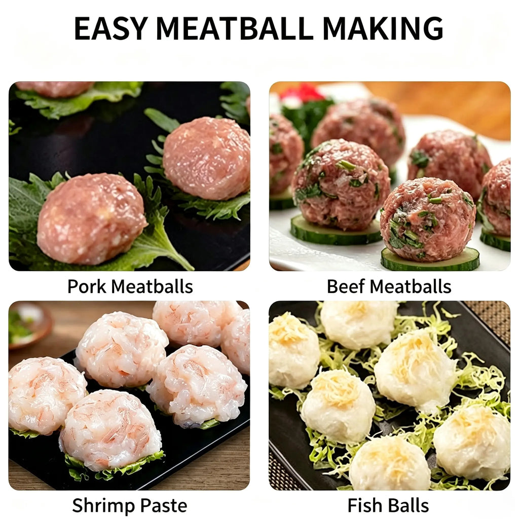 Upgrade Manual Stainless Steel Meatball Maker Mold (6/12 Ball) – Non-Stick Home Kitchen Cooking Tool