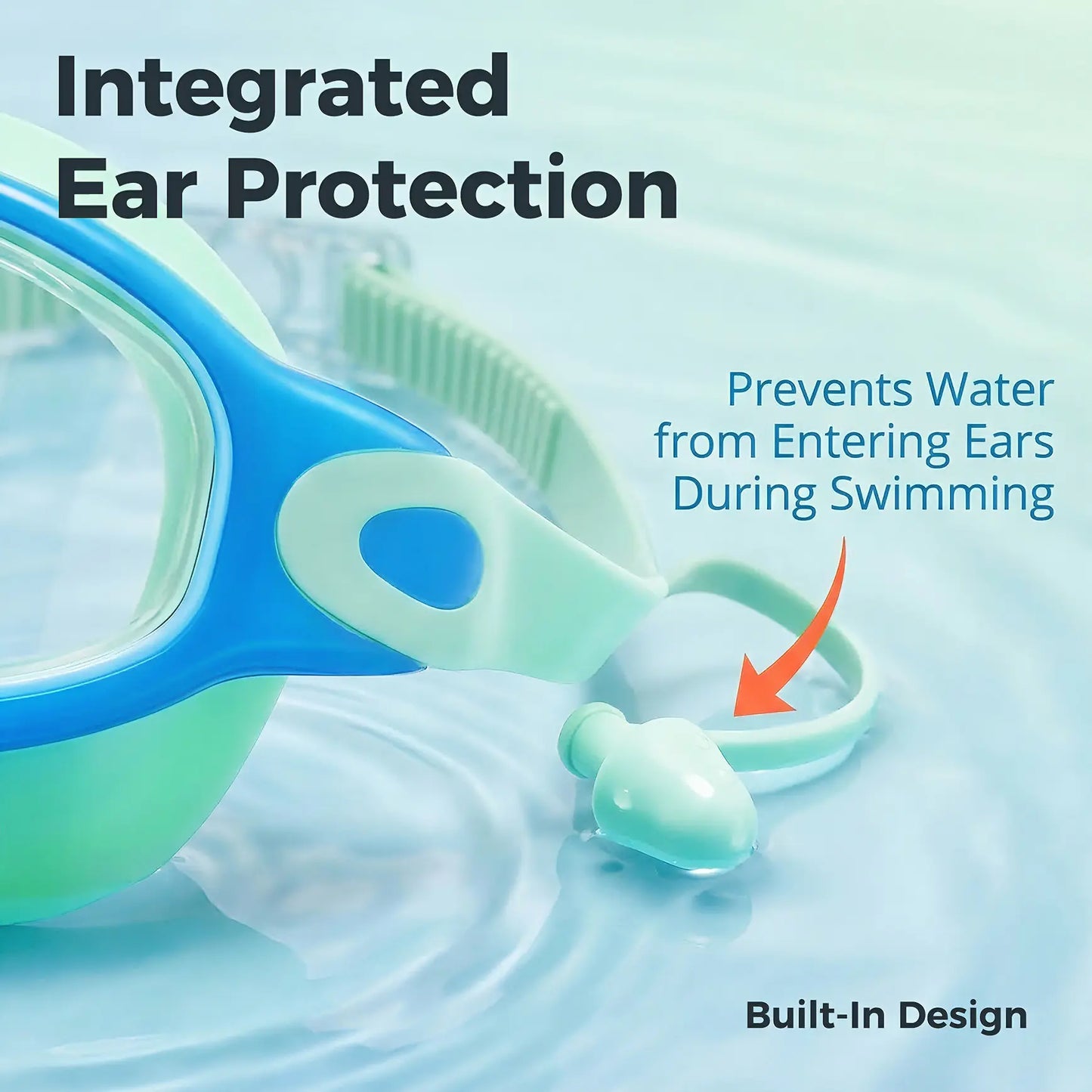 Swim Goggles 2 Pack – Nose-Cover Design for Kids