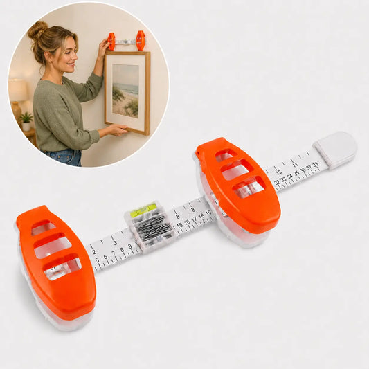 Picture Hanging Tool with Level & Ruler – Frame Alignment & Wall Hanging Kit