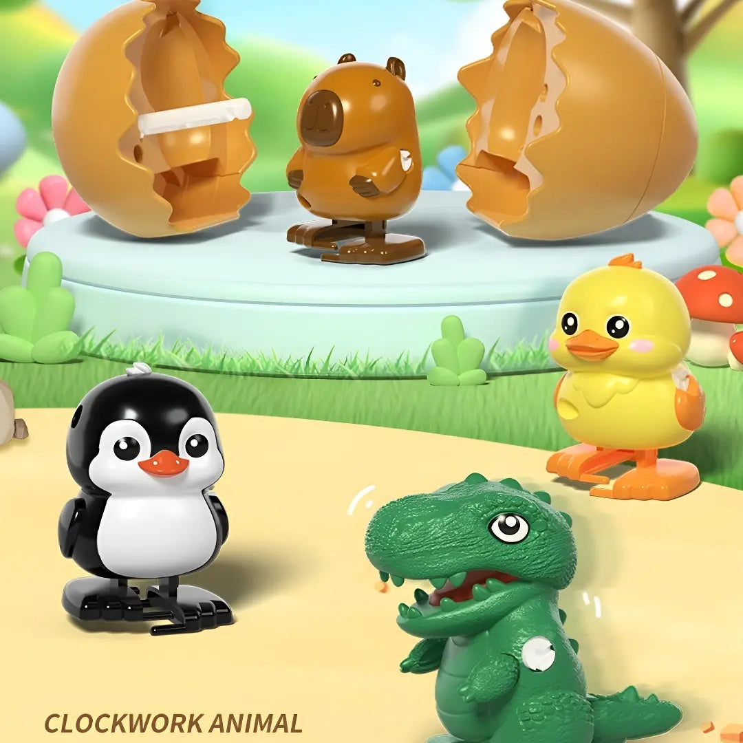 "The Great Hatch" Wind-Up Surprise Easter Eggs - Hilarious Hopping Dinosaur & Animal Party Favors