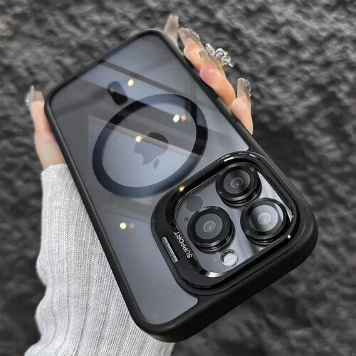 MagSafe Clear Magnetic Case with Built-in Stand & Camera Lens Protector for iPhone 18 Pro Max