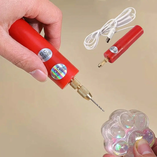 Mini Electric Hand Drill Kit – 0.7-1.2mm Precision Bits for Resin Jewelry Making