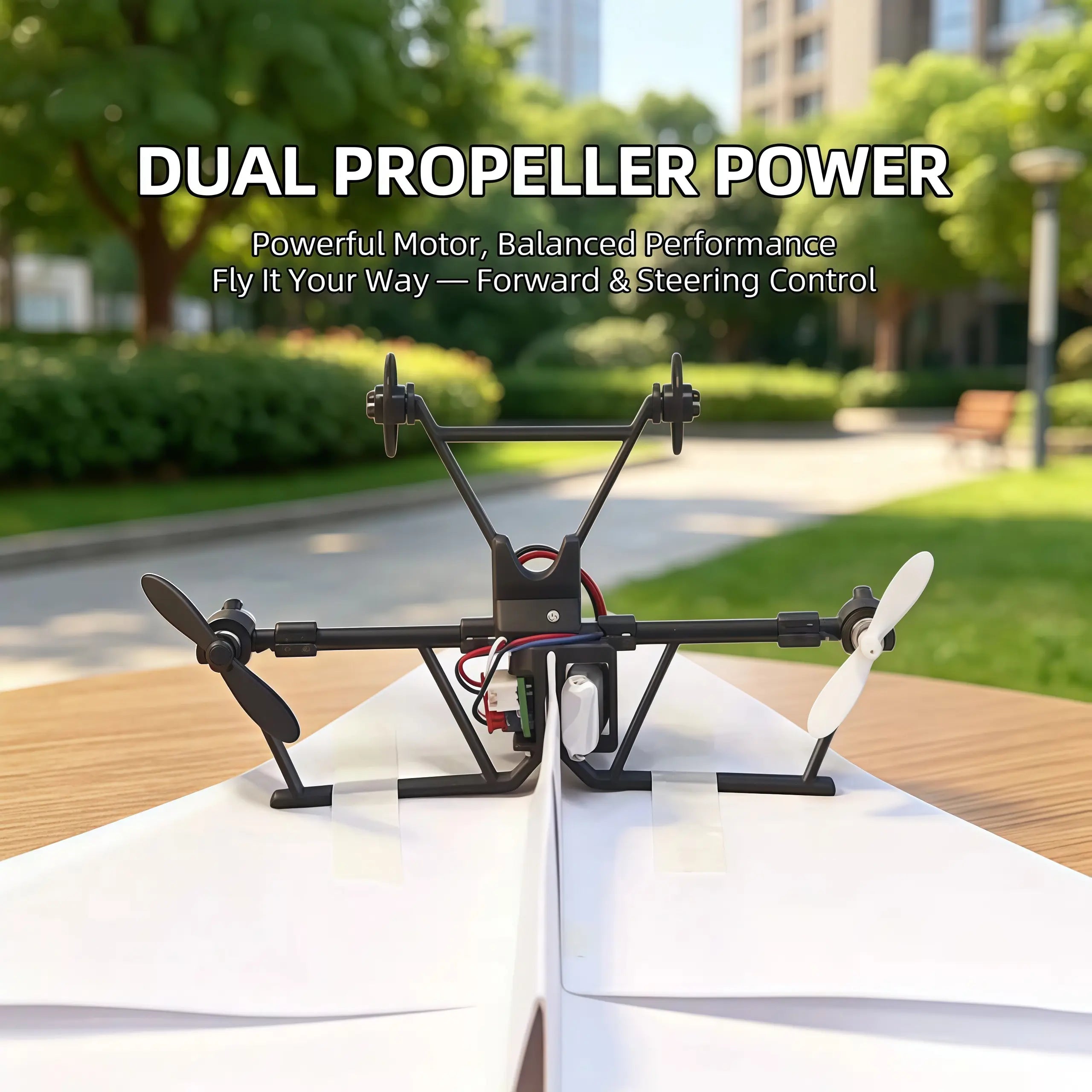 Kit d'avion en papier télécommandé SkyCraft avec stabilisateur gyroscopique