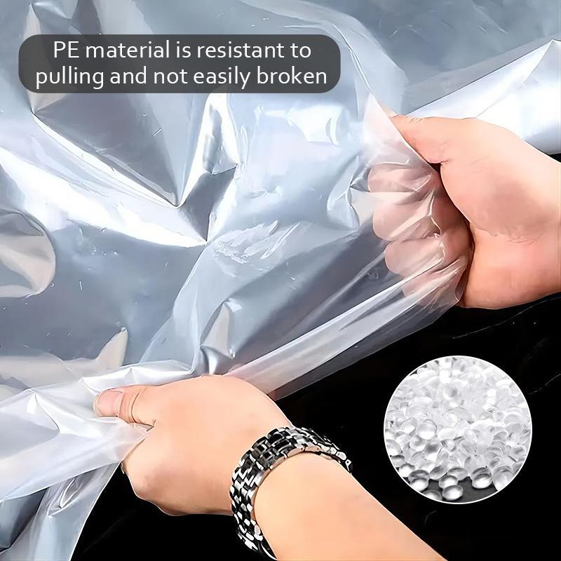 7x11FT Heavy-Duty Waterproof Clear Tarp with Grommets for Outdoor Plant & Patio Protection