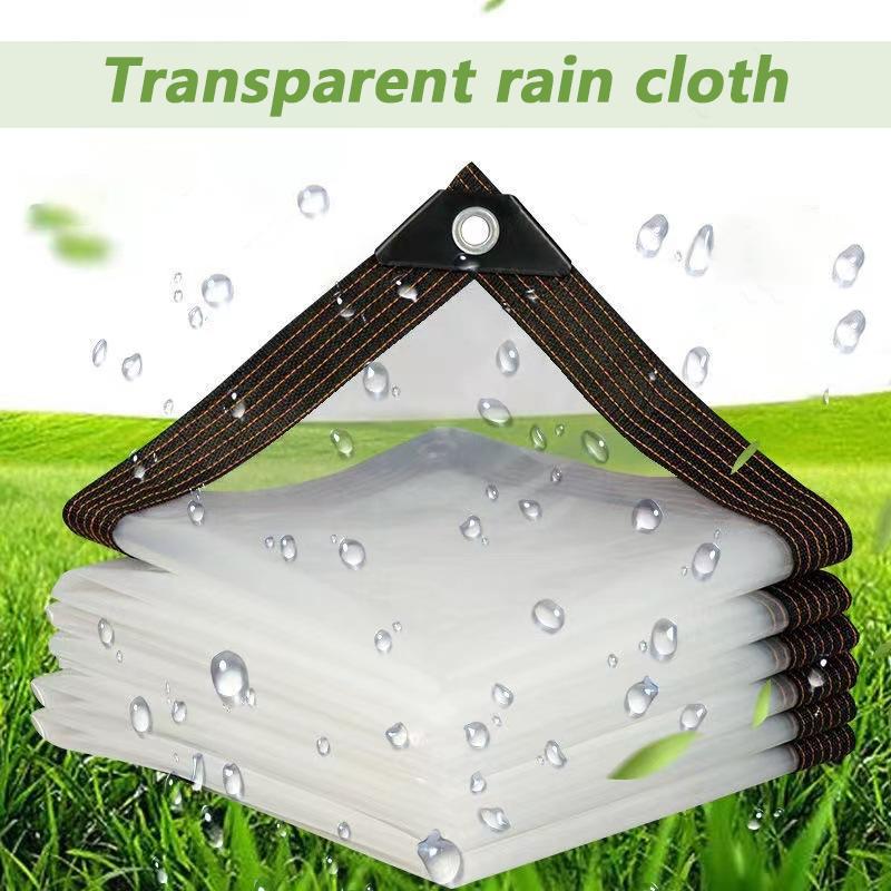 7x11FT Heavy-Duty Waterproof Clear Tarp with Grommets for Outdoor Plant & Patio Protection