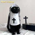 Unisex Upright Nun Costume for Small-Medium Dogs & Cats – Humorous Pet Photo Prop