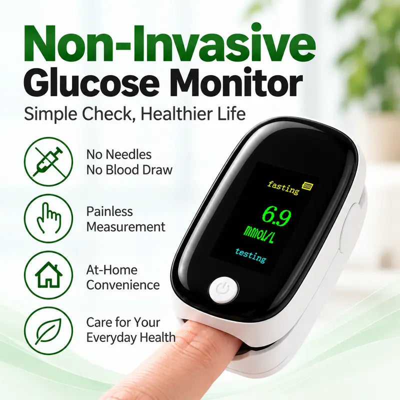 Non-Invasive Blood Glucose Monitor – 5-Second Instant Painless Smart Meter