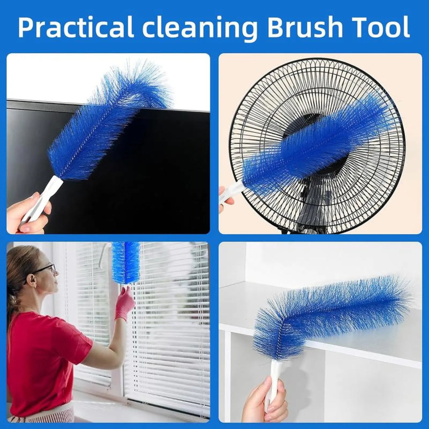 Bendable Microfiber Ceiling Fan Duster: Reusable & Washable Cleaner Brush