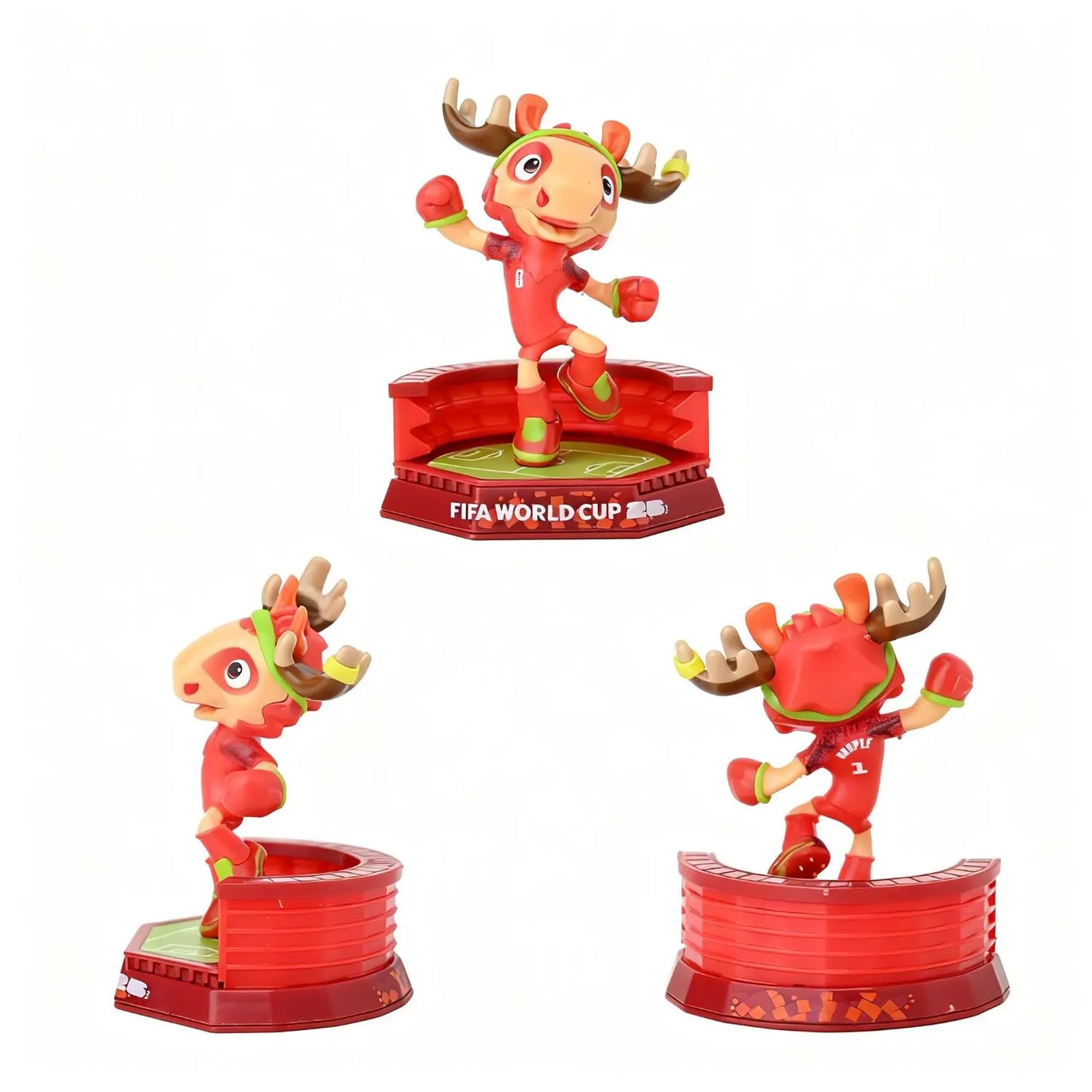 [Set of 3] FIFA 2026 World Cup Mascot Official Licensed Toy Figurines Collectable Soccer (Maple, Zayu & Clutch) Summervibes outdoorfun anime collectible