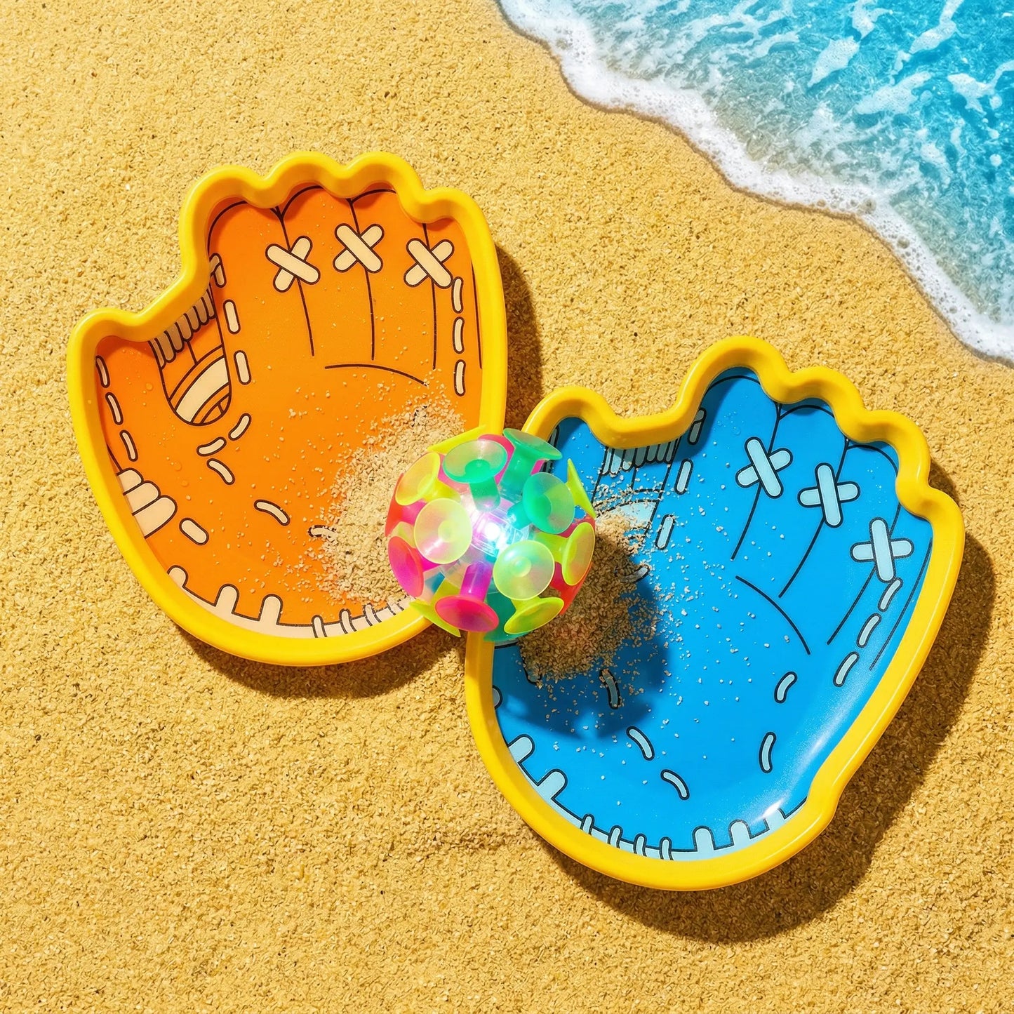 Light-Up Toss & Catch Toy Set | 2 Rackets & 1 Glow Ball, Outdoor Family Game Gift