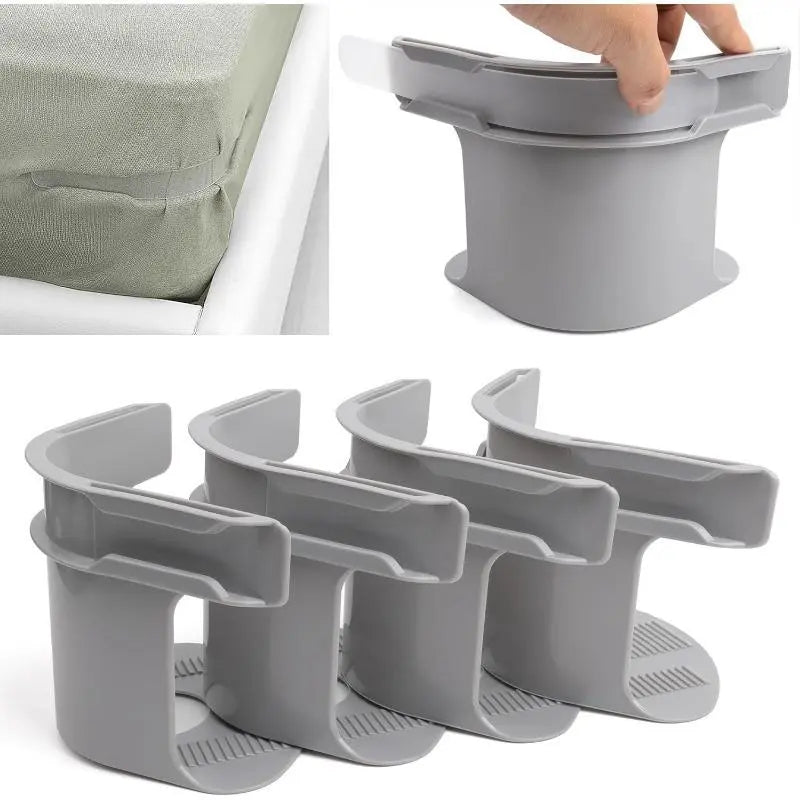 4PCS Bed Sheet Holder Clips – Adjustable Mattress Corner Fasteners for Wrinkle-Free Sheets