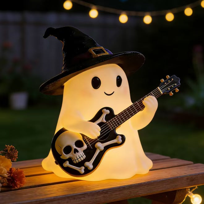 Halloween Ghost Figurine - Plastic Spooky Middle Finger Ghost Decor Cute & Edgy Indoor Outdoor Halloween Decor for Porch & Home