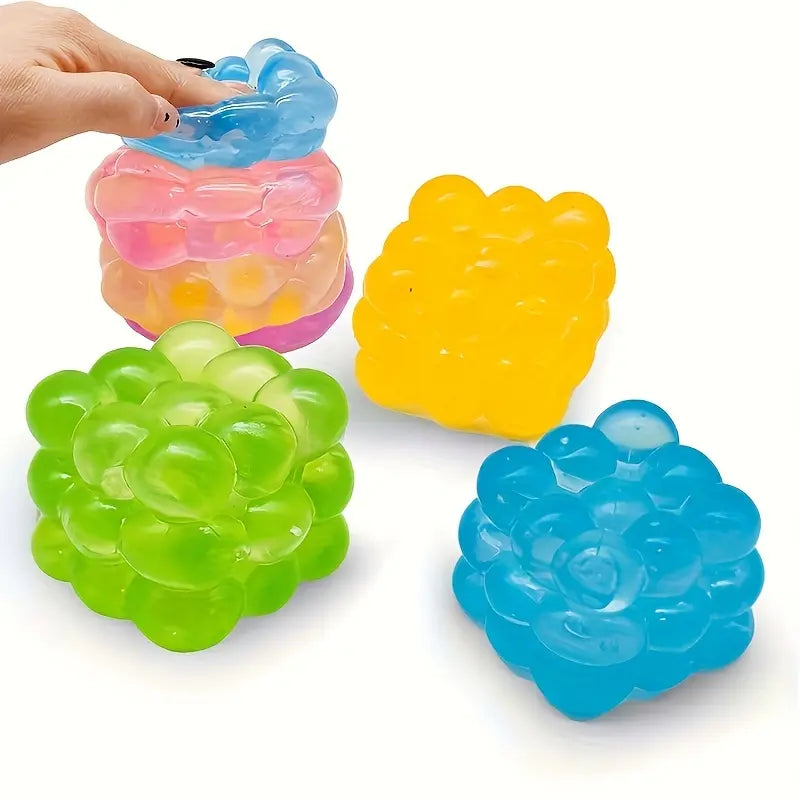 New Round Cube Maltose Squishy Stress Relief Toy | Easter Gift & Easter Basket Stuffer for Kids & Adults