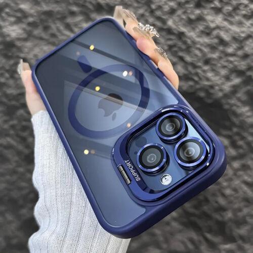 MagSafe Clear Magnetic Case with Built-in Stand & Camera Lens Protector for iPhone 18 Pro Max