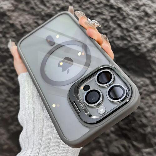 MagSafe Clear Magnetic Case with Built-in Stand & Camera Lens Protector for iPhone 18 Pro Max