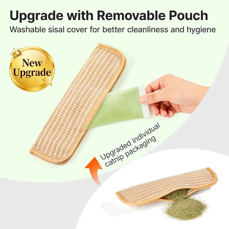 Potaroma Interactive Catnip Chew Toy with [6000mg A+ Organic Catnip], Soft Sisal Material Scratching and Kicker Cat Toys for Indoor Kittens, Drives Bored Cats Crazy with Fun #SummerVibes #petlovers