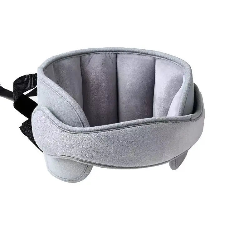 Correa suave de felpa ajustable para la cabeza del asiento de coche con cojines laterales acolchados para niños