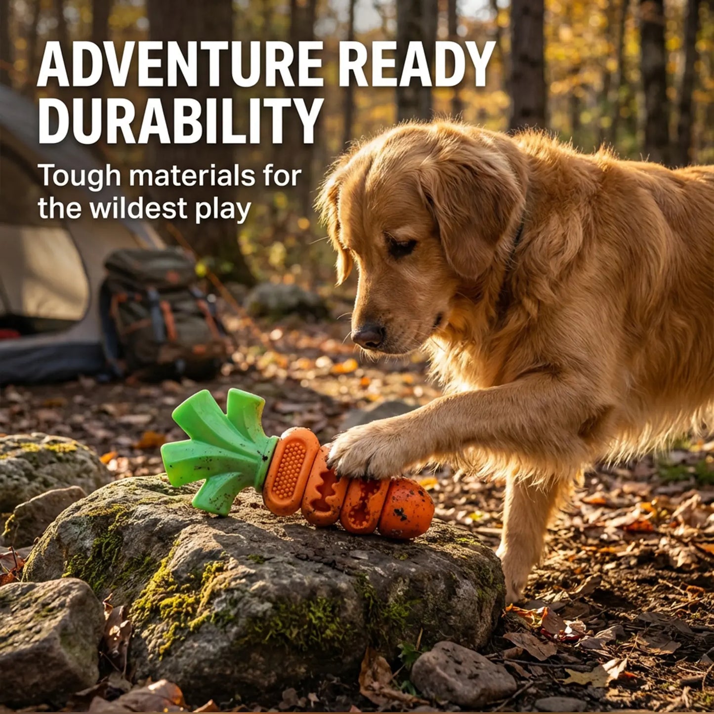 Carrot Dog Chew Toy – Durable Interactive Dental Toy for Aggressive Chewers, Teeth Cleaning & Mental Stimulation