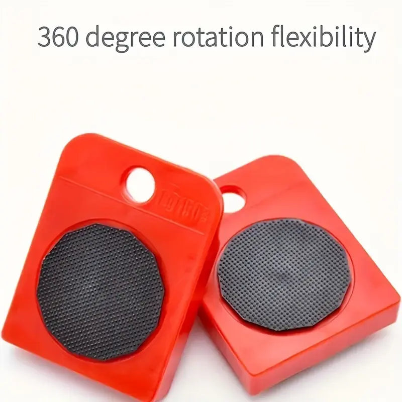 Furniture Moving Tool Set – 5PCS Heavy Duty Furniture Lifter & 360° Roller Sliders for Easy Moving