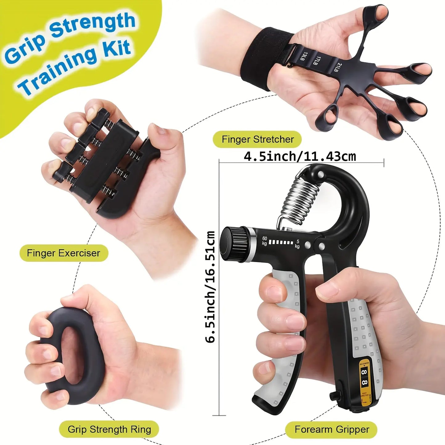 Weak Grip? Fix It with Pro Grip Trainer | 10-130 lbs Resistance