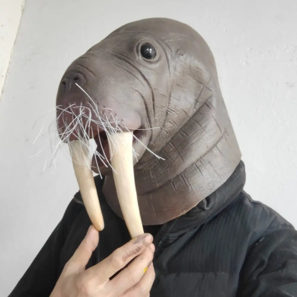 Realistic Walrus Latex Animal Mask for Halloween Parties and Cosplay