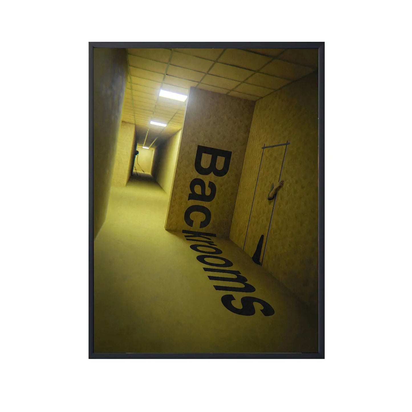 Backrooms 2026 Movie Poster | Kane Pixels Liminal Space Horror Film Decor Print