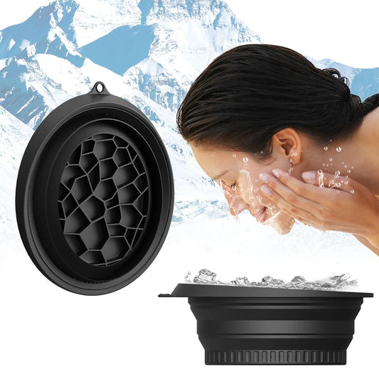 Ice Facial Bowl™ – Collapsible Silicone Ice Bath for Depuffing, Skin Tightening & Glowing Skin