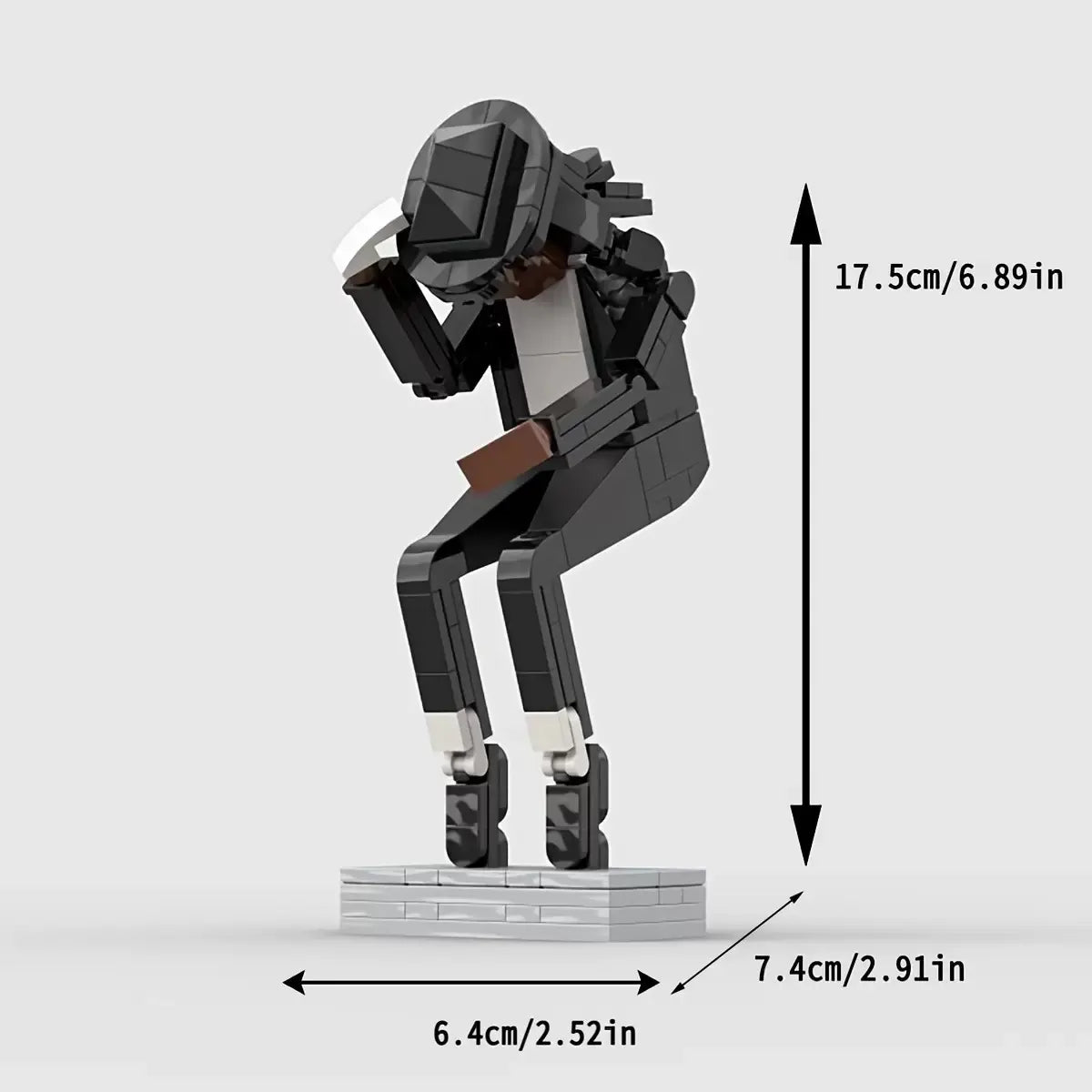 Classic dance pose building block figure dimensions