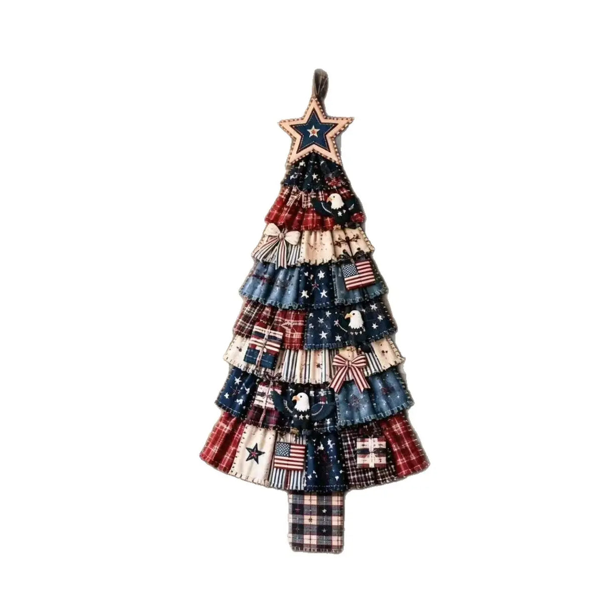 DIY Christmas Tree Door Hanging Kit – Handmade Fabric Wall Decor & Layered Patchwork Holiday Craft