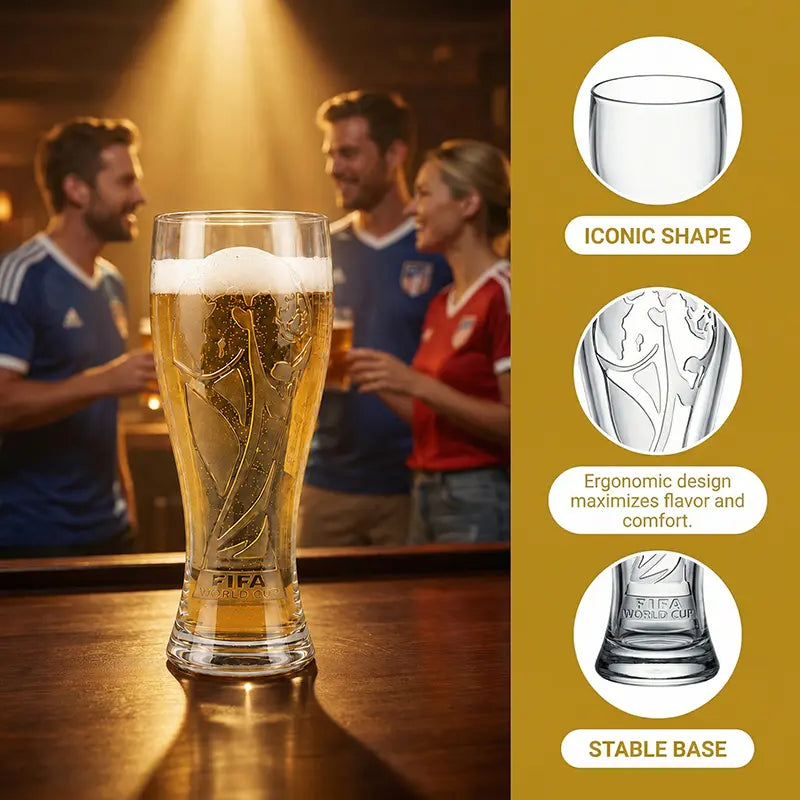 【FIFA WORLD CUP 2026 】Gift Set（Not Glass） 17oz Shatterproof Trophy Pilsner Plastic Beer Cup&Trophy-Shaped Bottle Opener 3-day delivery Perfect for soccer Fans & Parties SummerVibes,summerwins