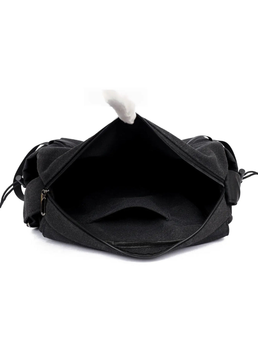 Men's Plain Canvas Crossbody Bag, Solid Color Trendy Versatile Crossbody Bag with Cartoon Charm, Casual Messenger Bag, Large Capacity Daily Commuting Shoulder Bag for Work & School, Casual Crossbody Bags