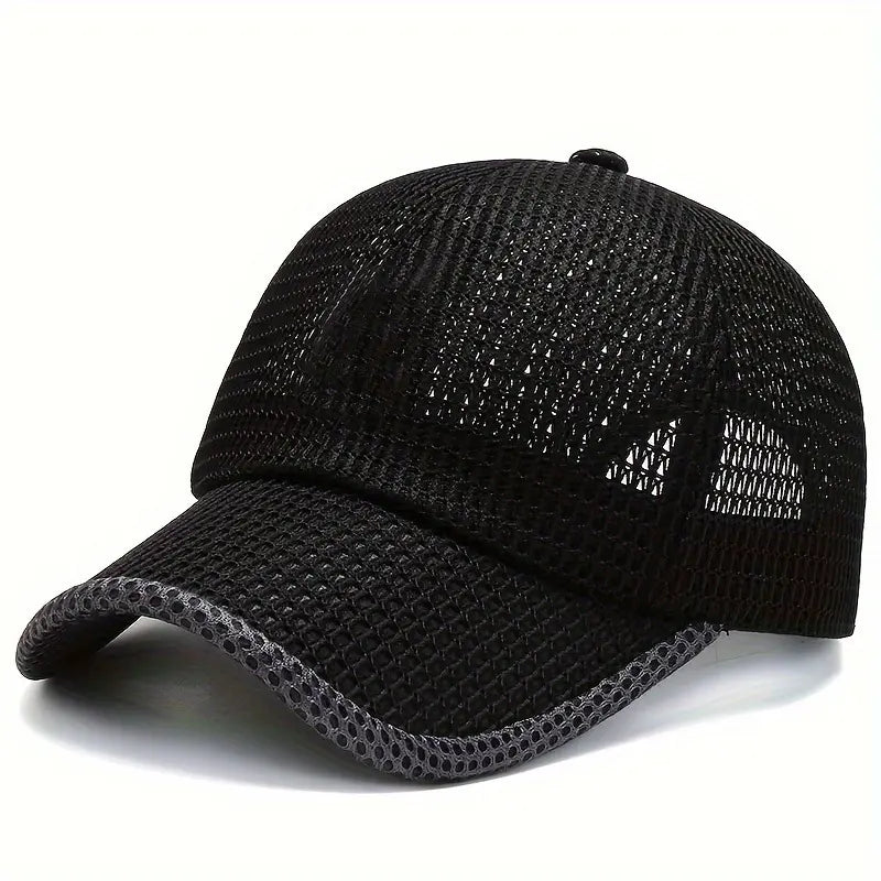 2pcs Men's Mesh Trucker Hats - Adjustable Cotton Snapback, Outdoor Sports Sunscreen Duck Tongue Cap, Breathable Adult Universal Gift, Men's Sports & Outdoor Accessories, Adjustable Cotton Hat,summerwins,father'sdaygifts,campingessentials,campinggear