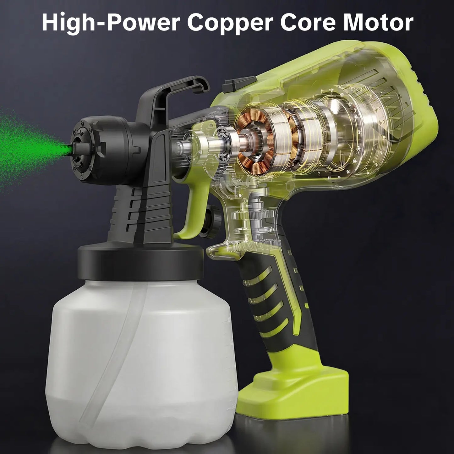 1200ml High-Capacity Paint Sprayer - Adjustable Flow, 4 Nozzles & 3 Spray Modes