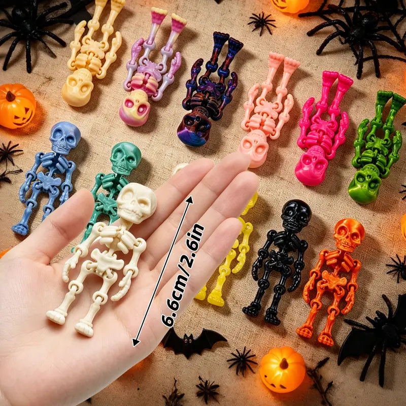 3D-Printed Mini Skeleton Statues – Halloween & Christmas Stress Relief Home Decor