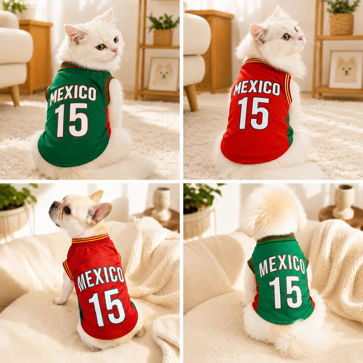 Pet Soccer Jersey Shirt | Lightweight Breathable Mesh Vest for Dogs & Cats