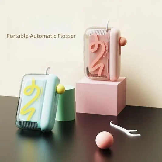 Automatic Pop-Up Dental Floss Dispenser | Portable Refillable Floss Pick Case