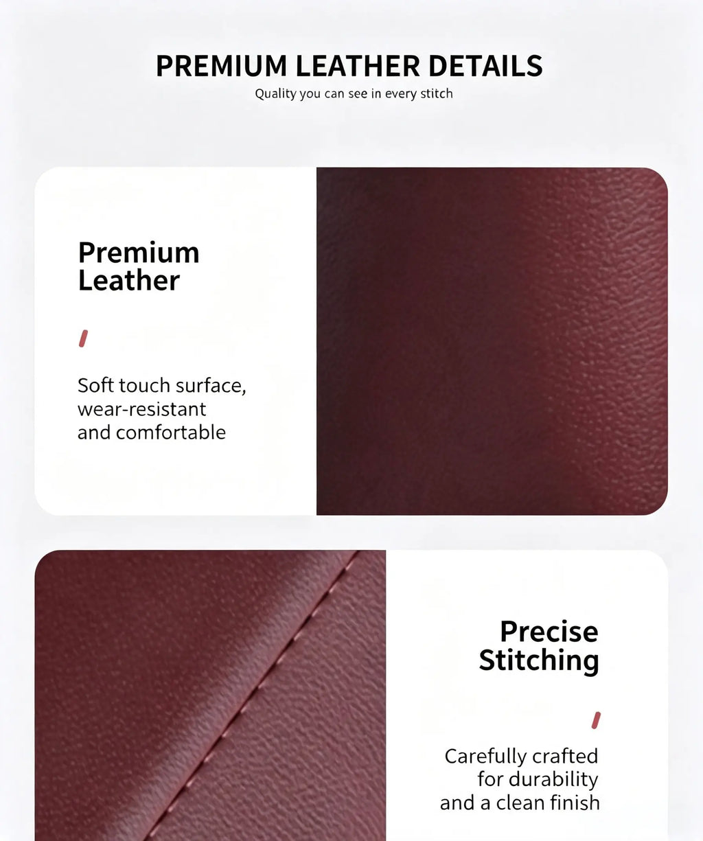 2-Layer Leather Car Door Pocket – Scratch-Proof & Residue-Free Storage Organizer