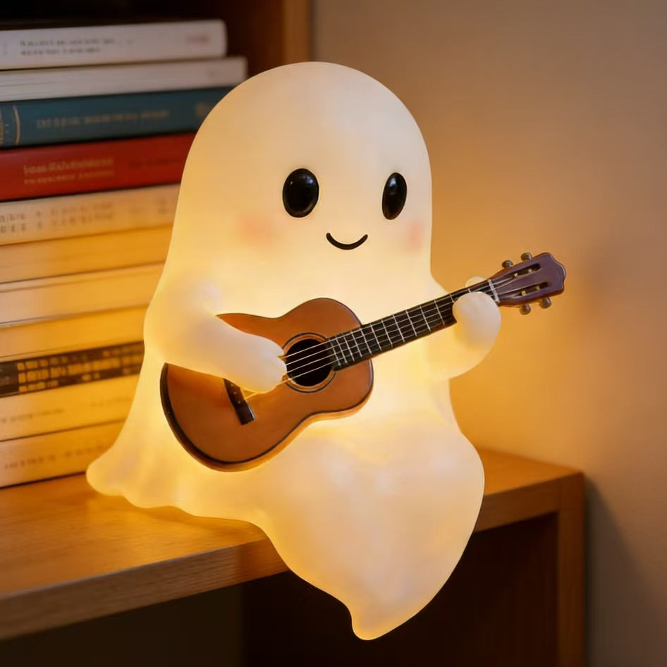 Halloween Ghost Figurine - Plastic Spooky Middle Finger Ghost Decor Cute & Edgy Indoor Outdoor Halloween Decor for Porch & Home